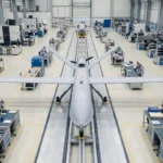 Drones en nave de producción